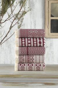 Geschirrtuch 5er Set Maya Rot - Textil - 38 x 1 x 65 cm