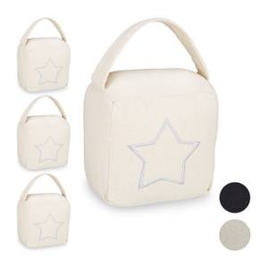 Lot de 4 butoirs sac étoile Blanc crème - Blanc