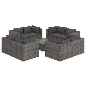 Garten-Lounge-Set (9-teilig) 3013631-3 Anthrazit - Grau