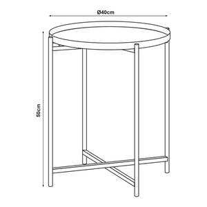 Table d'appoint Sälen Noir - Métal - 40 x 50 x 40 cm