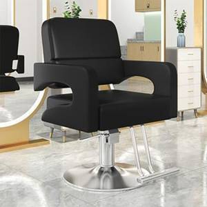 Friseurstuhl 2002B Schwarz - Metall - 70 x 72 x 115 cm