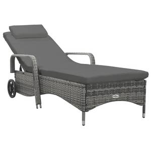 Chaise longue Gris - Métal - 66 x 98 x 198 cm