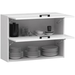 Meuble de Cuisine haut OLIWIA 80 2T Blanc - Bois manufacturé - 80 x 58 x 30 cm