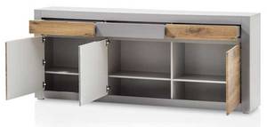 Sideboard CASABLANCA Grau - Holzwerkstoff - 217 x 90 x 42 cm