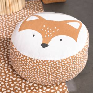 Sitzpuff Fox Orange - Textil - 20 x 1 x 45 cm