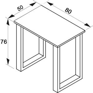 Schreibtisch Lona Grau - Breite: 1 cm