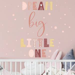 Wandtattoo - Dream big little one Rosa 40 x 60 cm