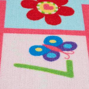 Kinderteppich Hüpfkästchen Blau - Pink - Gelb - Kunststoff - Textil - 67 x 1 x 179 cm