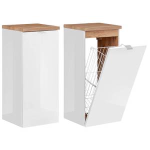 Badmöbel Set mit Doppel-Waschtisch Weiß - Holzwerkstoff - 195 x 190 x 48 cm