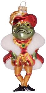 Frosch-Prinz 9cm aus Glas Glas - 7 x 13 x 4 cm