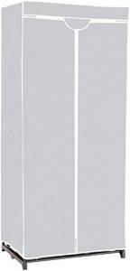 Kleiderschrank Stoffschrank Grau - Metall - 50 x 172 x 74 cm
