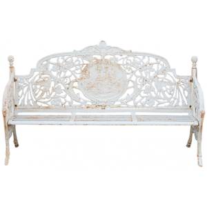 Banc de jardin Art Nouveau Blanc - Métal - 70 x 110 x 184 cm