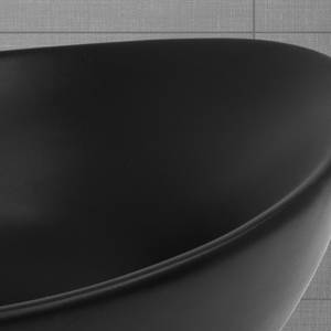 Waschbecken Oval 59x38x19 cm schwarz Schwarz - Keramik - 19 x 38 x 59 cm