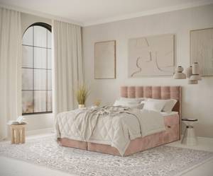 Boxspringbett Sansa Pink - Breite: 120 cm