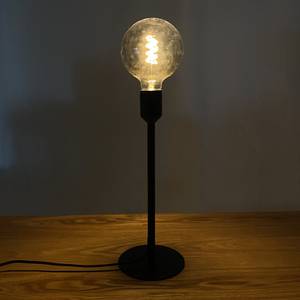 Lampe à poser en métal brossé noir Noir - Métal - 14 x 40 x 14 cm