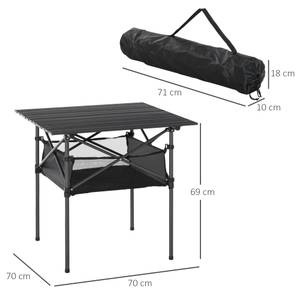 Campingtisch 84B-567 Grau - Metall - 70 x 69 x 70 cm