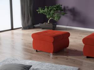 Polsterhocker Orkan Klein Velvet Rot