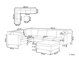 Modulsofa EVJA 2-tlg Grün - 300 x 235 cm