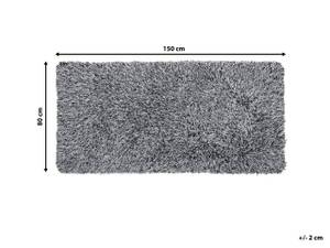 Tapis à poil long CIDE Noir - Blanc - 150 x 80 x 80 cm