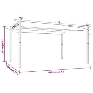 Tonnelle de jardin 3012227 Anthracite - Profondeur : 400 cm