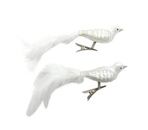Vogel Silber - Glas - 6 x 3 x 8 cm