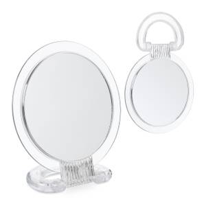 Lot de 2 miroirs avec poignée pliable Verre - Matière plastique - 16 x 23 x 2 cm