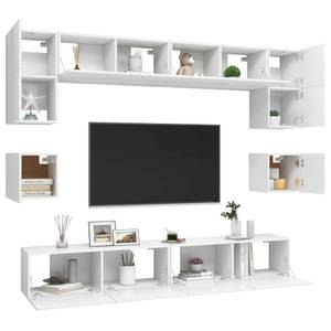 TV-Schrank 8er Set D725 Weiß - Tiefe: 100 cm