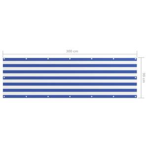 Écran de balcon 3016497-3 Bleu - Blanc - Largeur : 90 cm