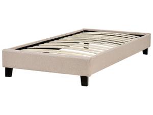 Lit simple ROANNE Beige - Chêne foncé