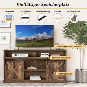 TV-Lowboard Astraios Ⅳ Braun - Holzwerkstoff - Metall - 40 x 78 x 148 cm