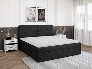 Boxspringbett Mokpo Schwarz - Breite: 204 cm