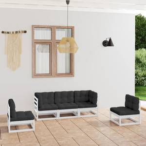 Garten-Lounge-Set (5-teilig) 3009893-2 Anthrazit - Weiß