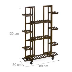 Étagère à plantes en bambou Marron - Bambou - 89 x 130 x 30 cm