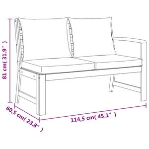 Garten Essgruppe 3028415-7 (7-teilig) Weiß - Massivholz - Holzart/Dekor - 114 x 81 x 60 cm