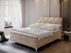 Boxspringbett MACON Beige - Textil - 140 x 120 x 210 cm