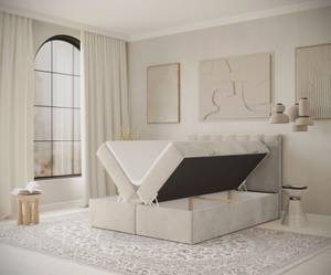 Boxspringbett Sansa Beige - Breite: 160 cm