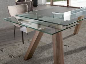 Table à manger 1123 Marron - Verre - 160 x 76 x 90 cm