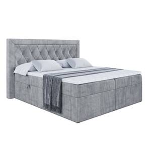 Boxspringbett NOEL Grau - Breite: 160 cm - H3