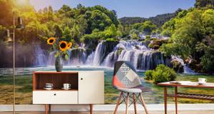 Fototapete WASSERFALL Landschaft 3D 90 x 60 x 60 cm