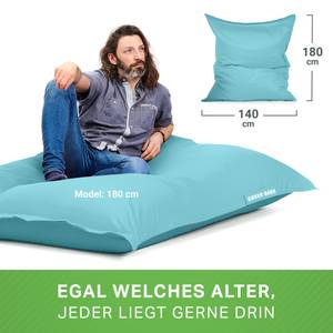 XXL Riesen Sitzsack 140x180cm + Hocker Hellblau