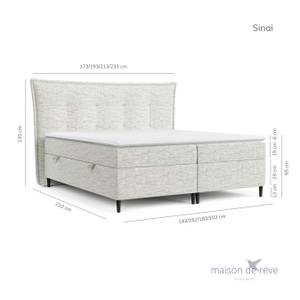 Boxspringbett Sinai I Taschenfeder Grau - Breite: 200 cm