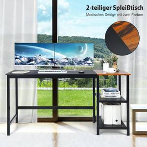 Schreibtisch HW67463 Schwarz - Holzwerkstoff - 60 x 76 x 150 cm