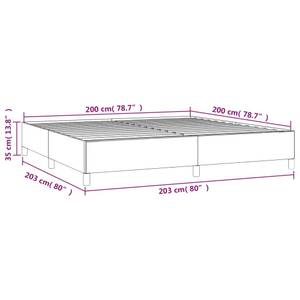 Bettgestell 3016038-5 Braun - Cremeweiß - Breite: 203 cm