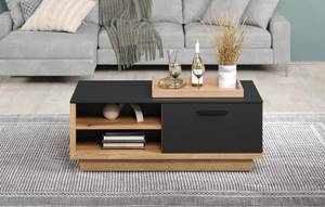 Table basse Synnax Gris - En partie en bois massif - 110 x 41 x 60 cm