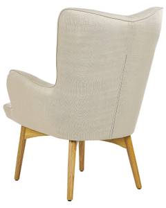 Fauteuil VEJLE Beige - Crème - Chêne clair