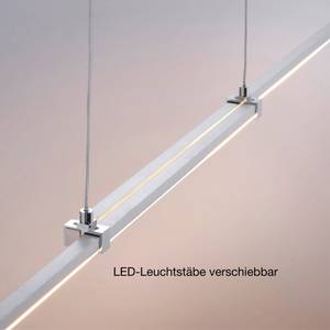 LED Pendelleuchte PIN SLIM Silber - Metall - 135 x 120 x 135 cm