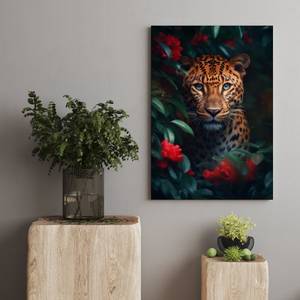 Leinwandbild Leopard Flowers 40 x 60 cm