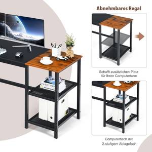 Schreibtisch HW67463 Schwarz - Holzwerkstoff - 60 x 76 x 150 cm