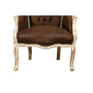 Sessel Antik Braun LOUIS XVI Braun - Massivholz - Holzart/Dekor - 63 x 80 x 57 cm