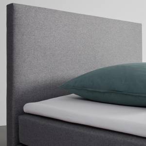 Boxspringbett MELINA Grau - Massivholz - Textil - 182 x 110 x 208 cm